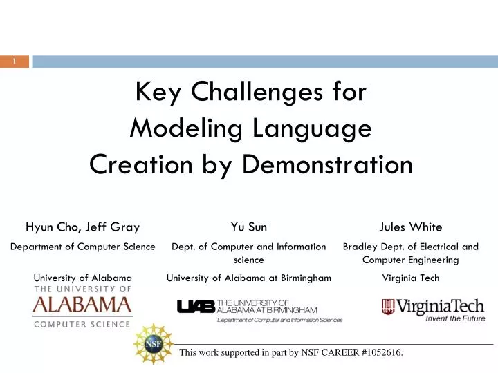key challenges for modeling language creation by demonstration