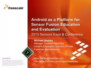 Android as a Platform for Sensor Fusion Education and Evaluation