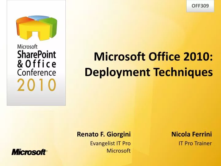 microsoft office 2010 deployment techniques
