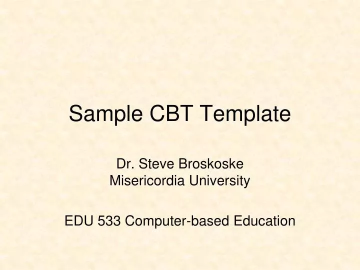 sample cbt template