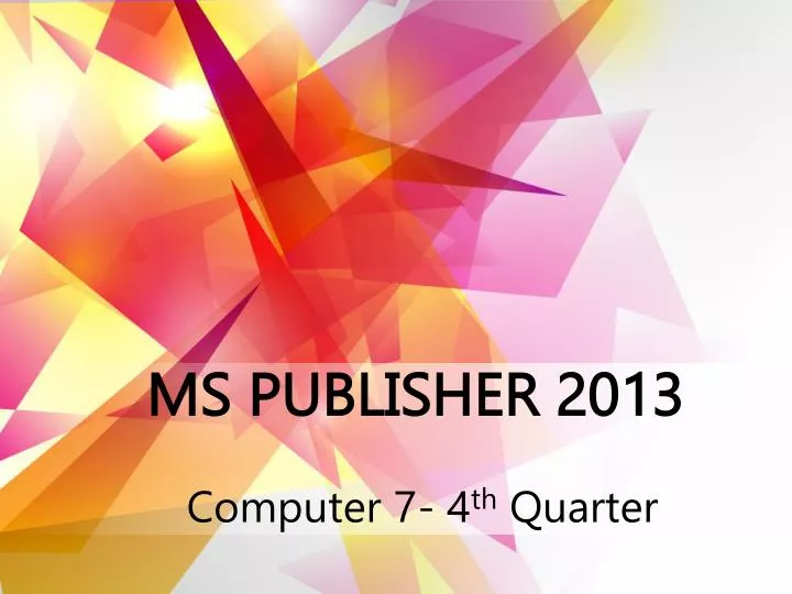 ms publisher 2013