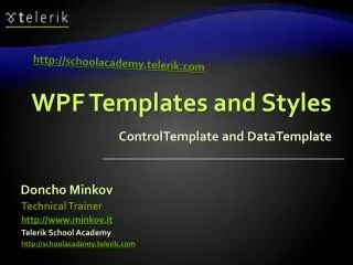 WPF Templates and Styles