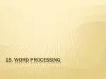 15. WORD PROCESSING - slide 1