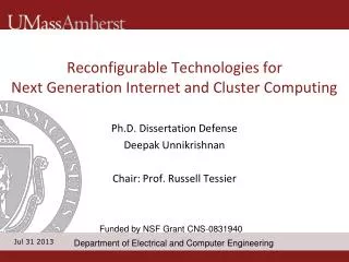 Reconfigurable Technologies for Next Generation Internet and Cluster Computing