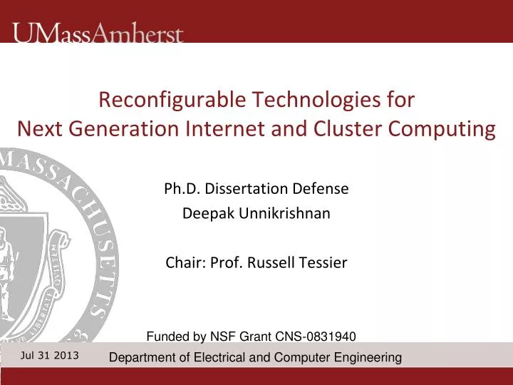 reconfigurable technologies for next generation internet and cluster computing