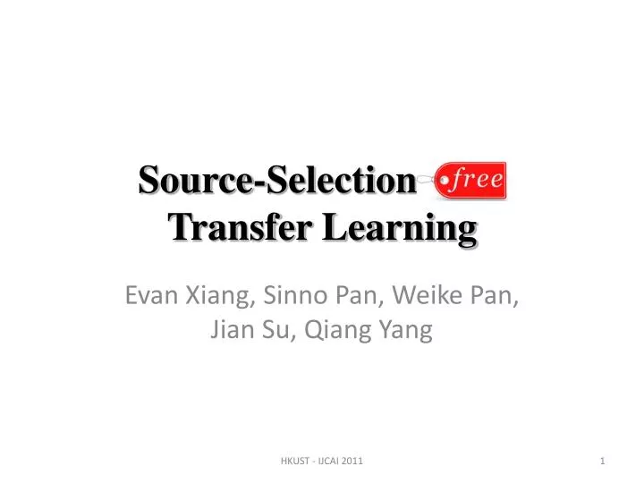 source selection free transfer learning