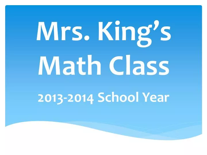 mrs king s math class