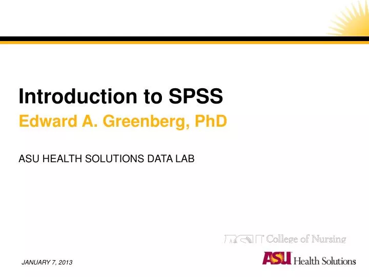 introduction to spss