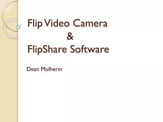 Flip Video Camera &amp; FlipShare Software