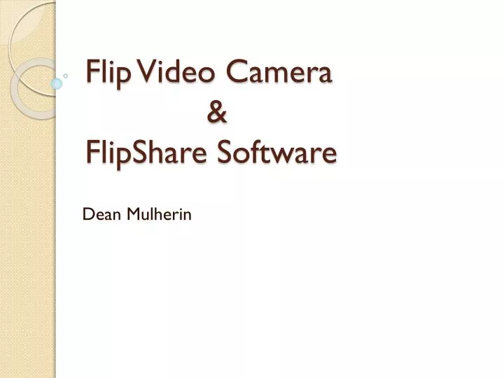 flip video camera flipshare software