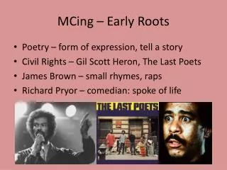MCing – Early Roots