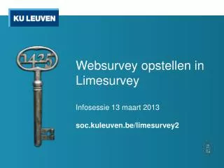 websurvey opstellen in limesurvey