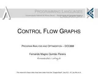 Control Flow Graphs