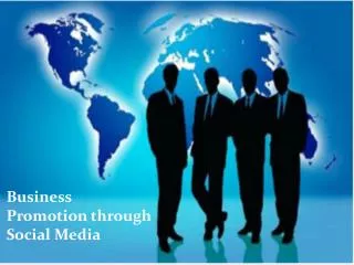 Business Promotion through Social Media