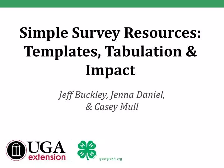 simple survey resources templates tabulation impact