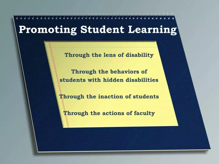 promoting student learning