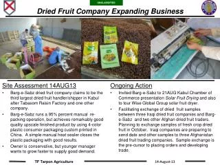 Dried Fruit Company Expanding Business