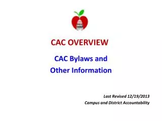 CAC OVERVIEW
