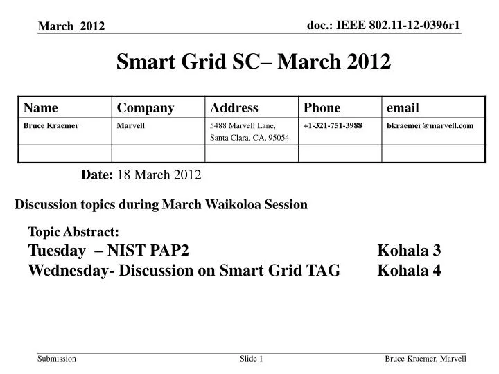 smart grid sc march 2012