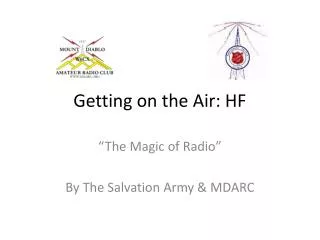 Getting on the Air: HF