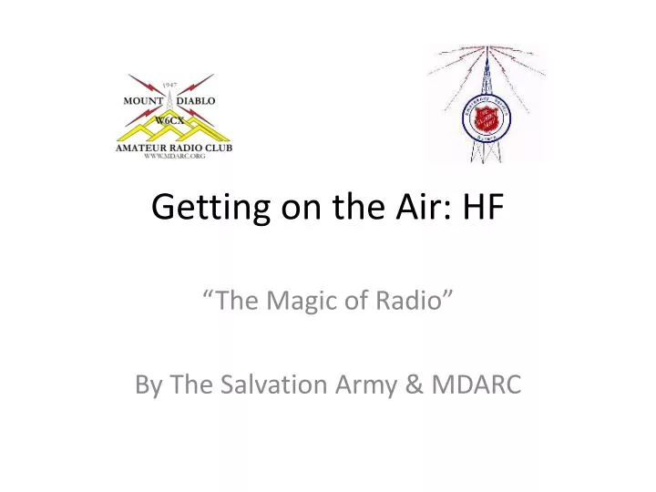 getting on the air hf