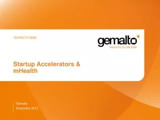 Startup Accelerators &amp; mHealth