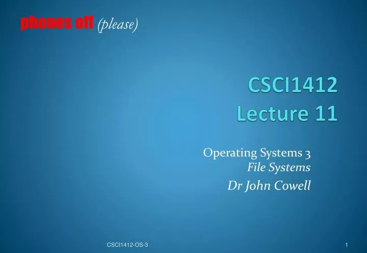 csci1412 lecture 11