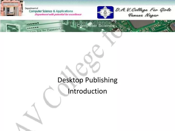desktop publishing introduction