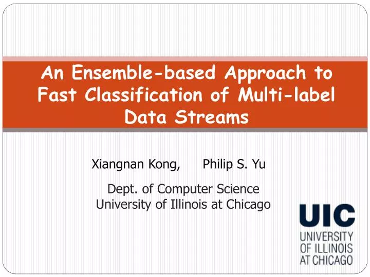 an ensemble based approach to fast classification of multi label data streams