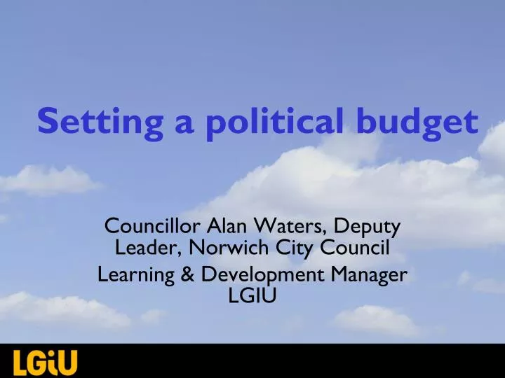 setting a political budget