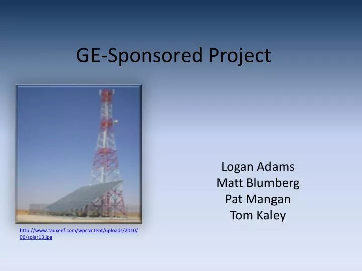 ge sponsored project
