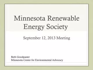 Minnesota Renewable Energy Society