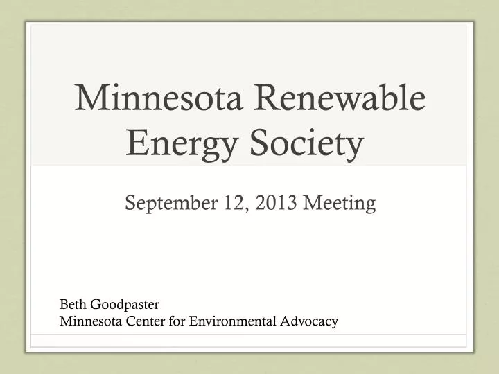 minnesota renewable energy society