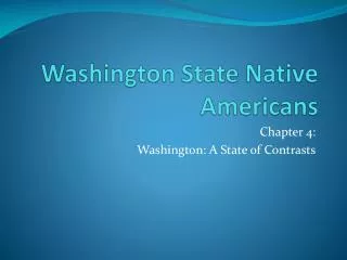 Washington State Native Americans