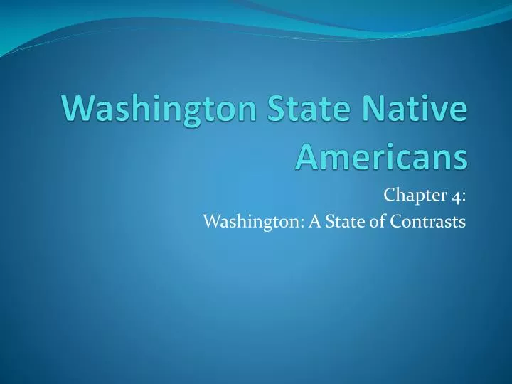washington state native americans