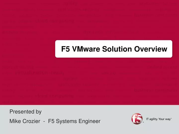 f5 vmware solution overview