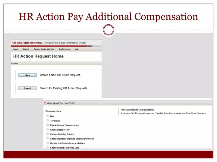 hr action pay additional compensation