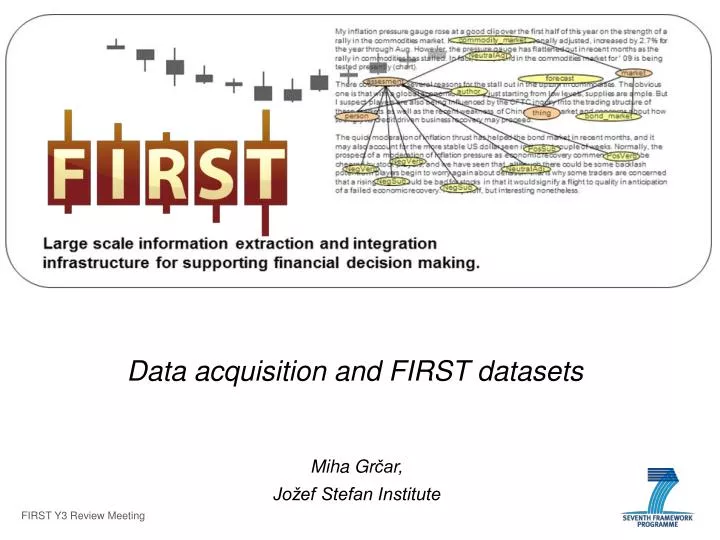 data acquisition and first datasets