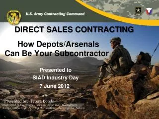 Can Be Your Subcontractor Presented to SIAD Industry Day