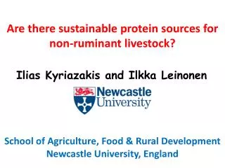 Are there sustainable protein sources for non-ruminant livestock?
