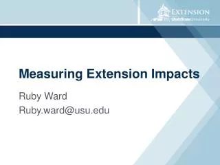 Measuring Extension Impacts
