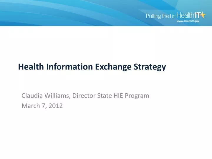 health information exchange strategy