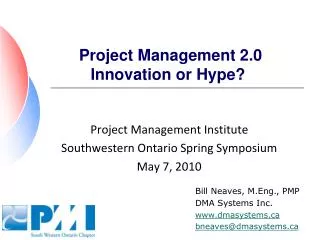 Project Management 2.0 Innovation or Hype?