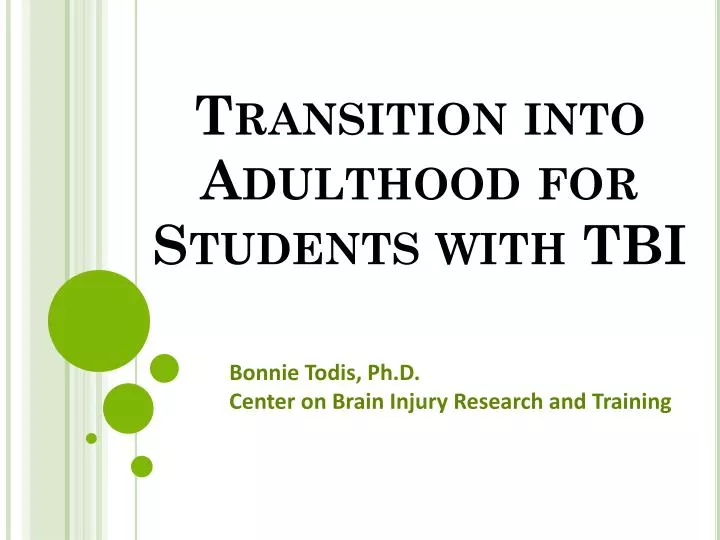 transition into adulthood for students with tbi