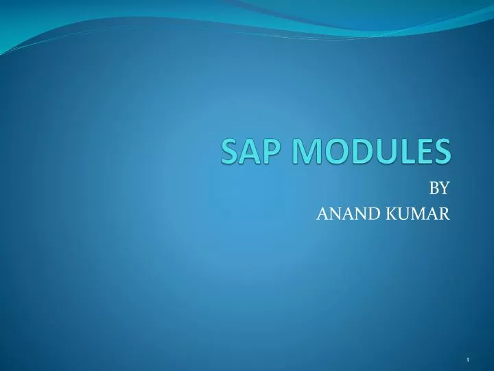 sap modules