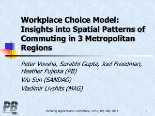 Workplace Choice Model: Insights into Spatial Patterns of Commuting in 3 Metropolitan Regions