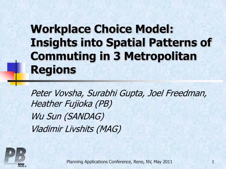 workplace choice model insights into spatial patterns of commuting in 3 metropolitan regions