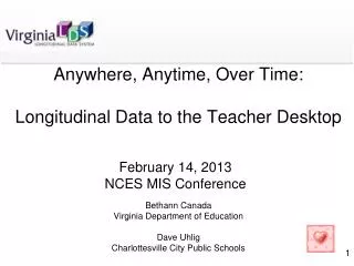 Anywhere, Anytime, Over Time: Longitudinal Data to the Teacher Desktop