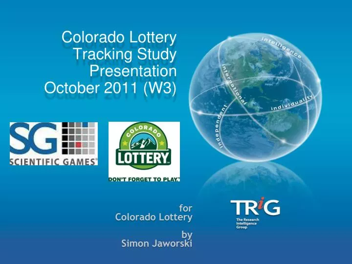 colorado lottery tracking study presentation october 2011 w3
