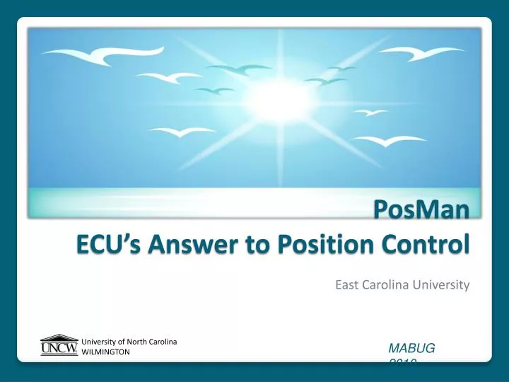 posman ecu s answer to position control